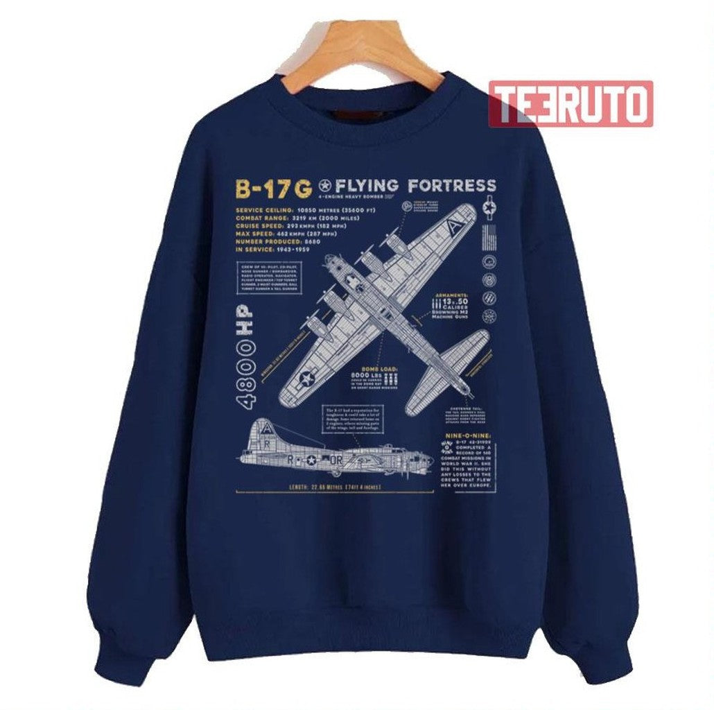B 17 Flying Fortress Air Forces Unisex Sweatshirt