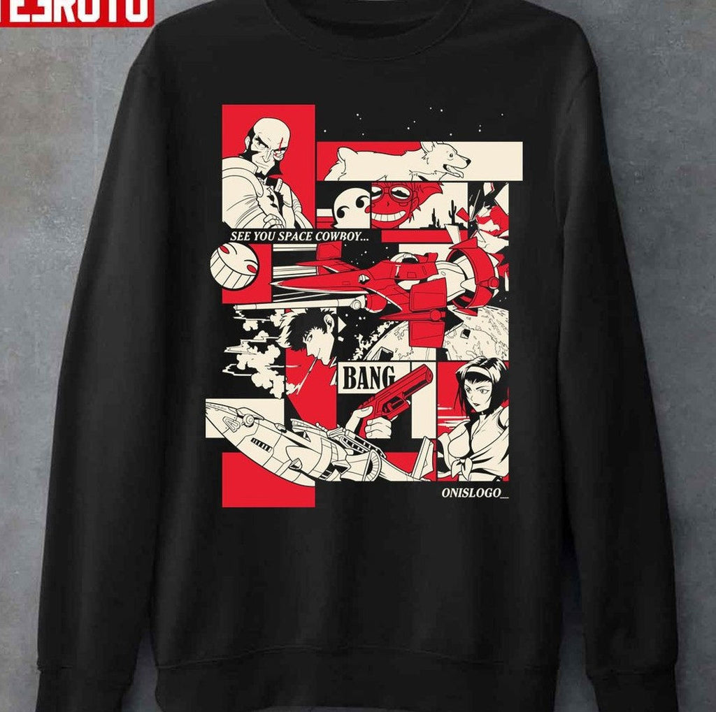 Bebop Cowboy Anime Pattern Unisex T-Shirt
