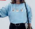 Peace Love Death Metal Hand Signs Unisex Sweatshirt