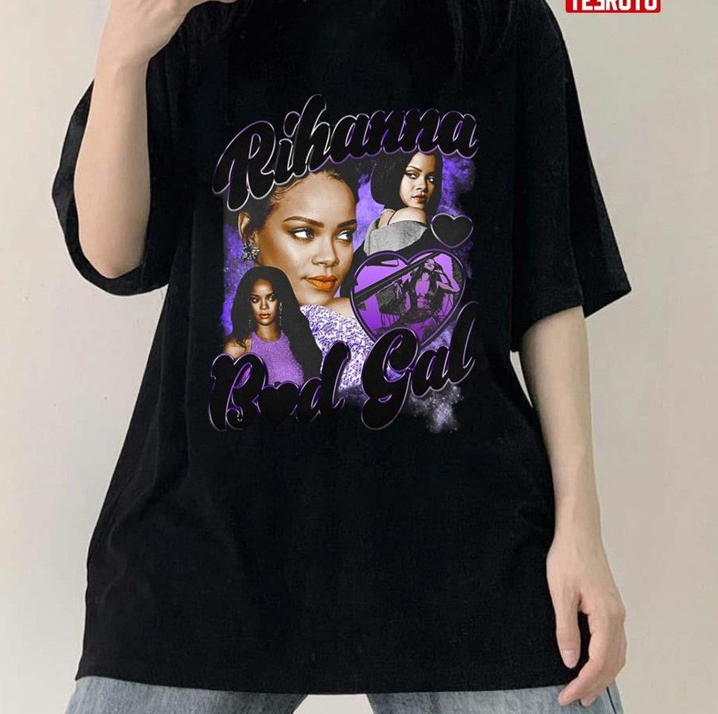 Rihanna Bad Gal Retro Graphic Unisex T-shirt
