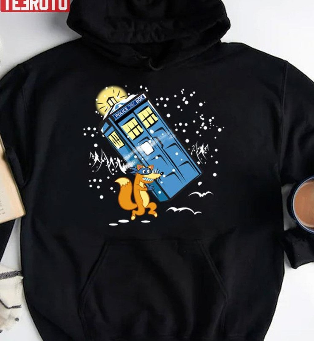 Swiper No Swiping Dr Who On Black Unisex Sweatshirt