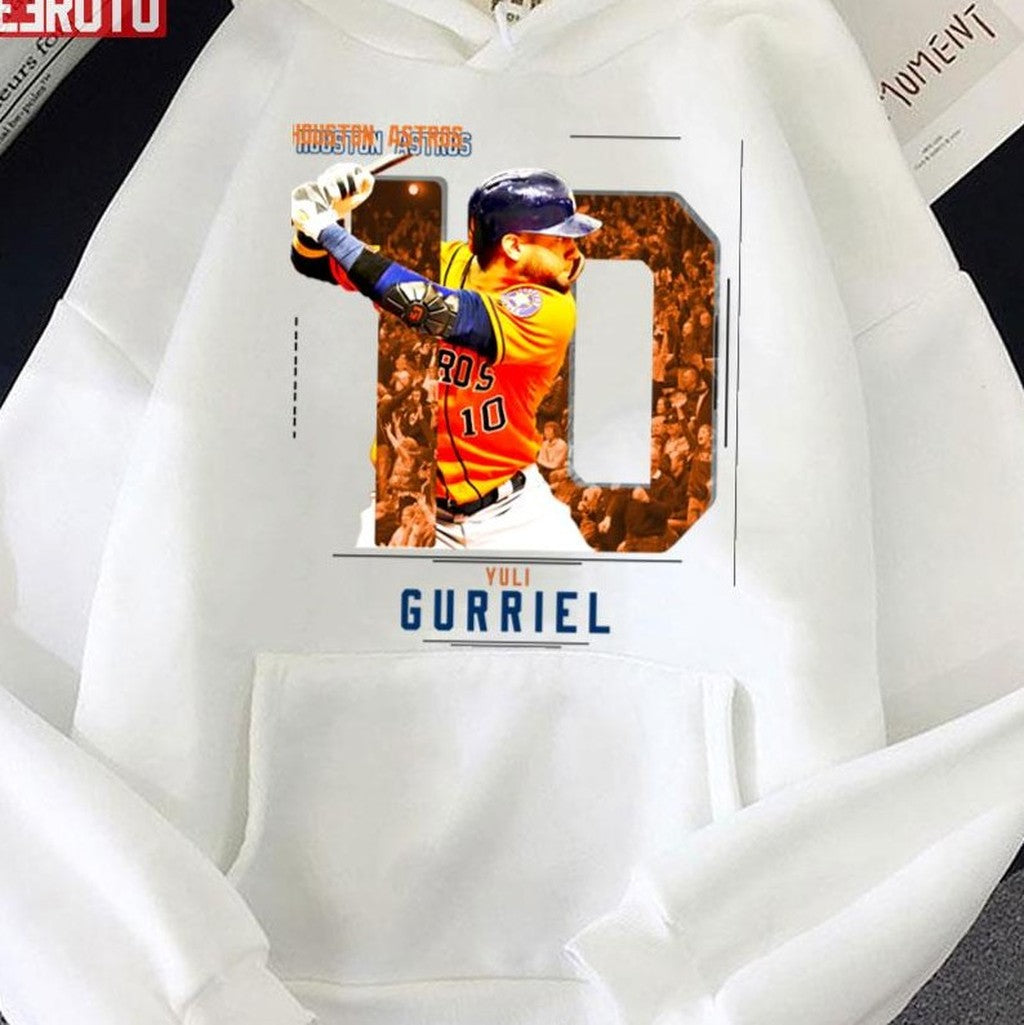 Number 10 Houston Astros Yuli Gurriel Baseball Unisex Hoodie