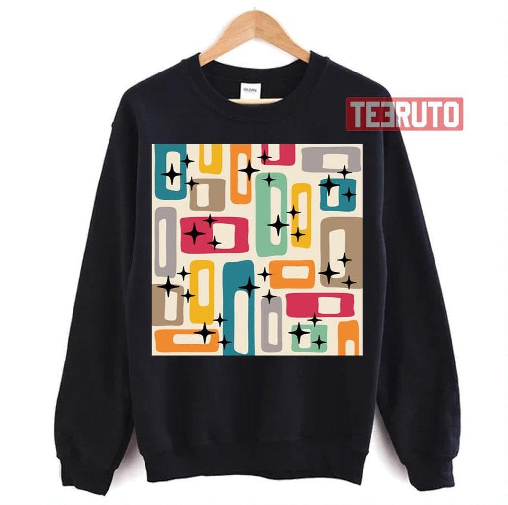 Retro Mid Century Modern Abstract Pattern 154 Unisex T-Shirt