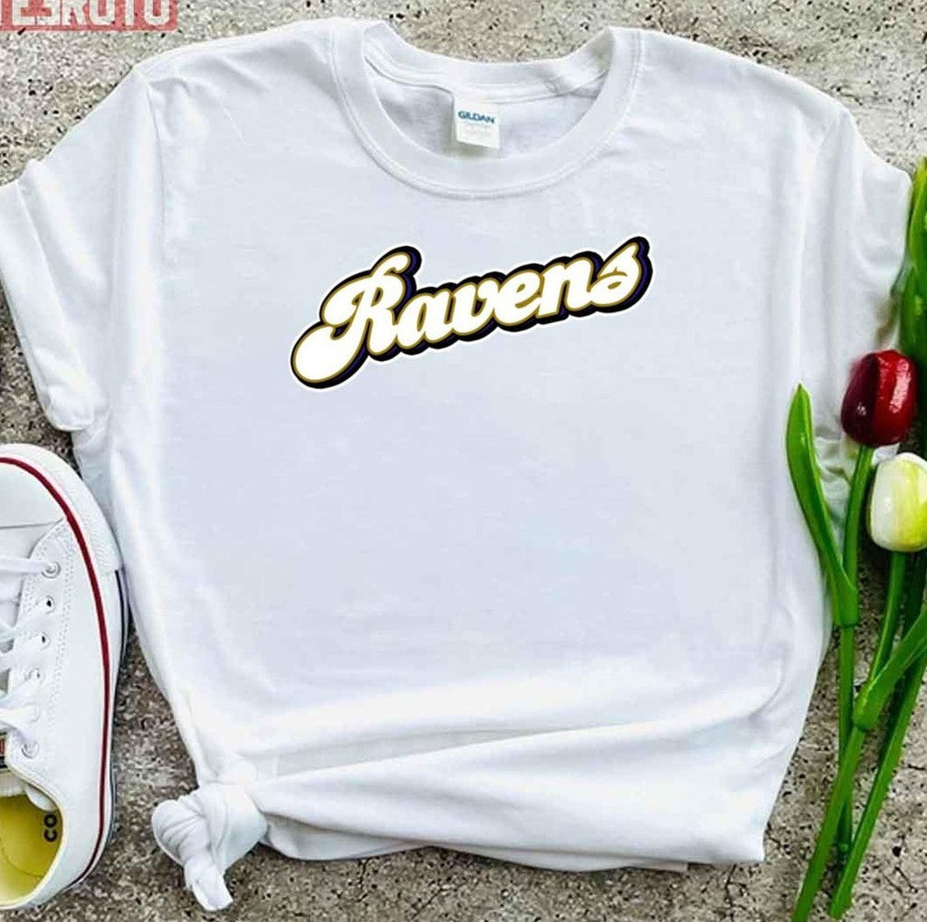 Ravens White Logo Unisex T-Shirt