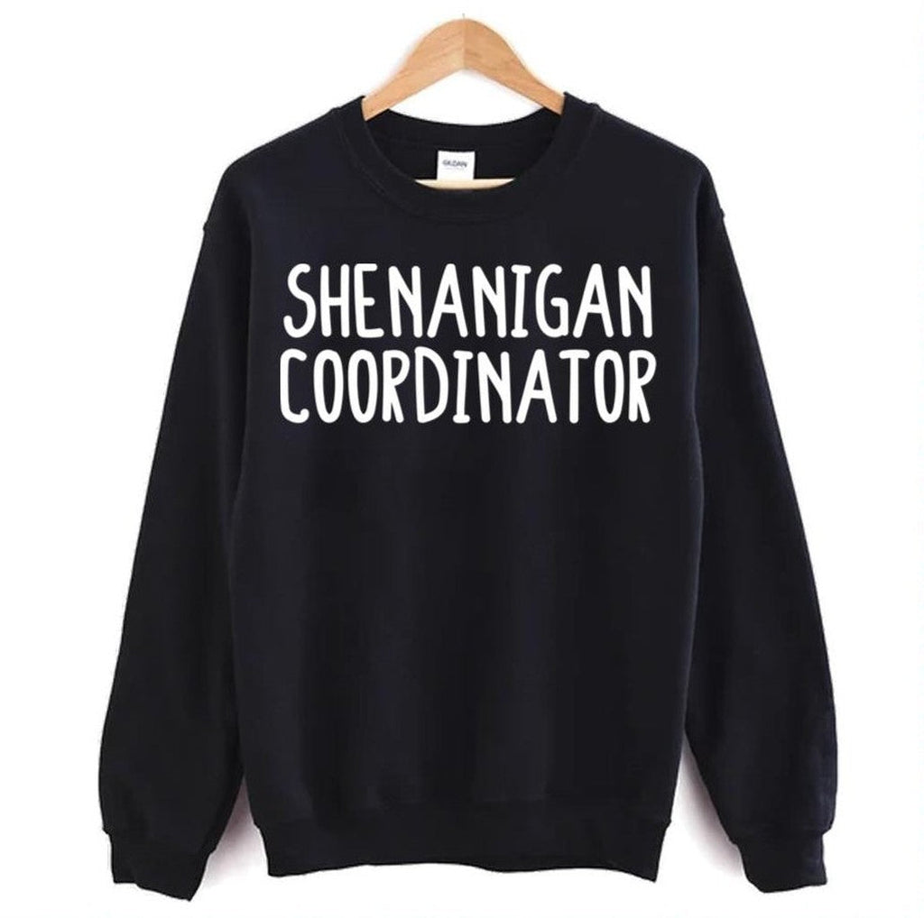 Shenanigan Coordinator Black St Patricks Day 2023 Unisex Sweatshirt