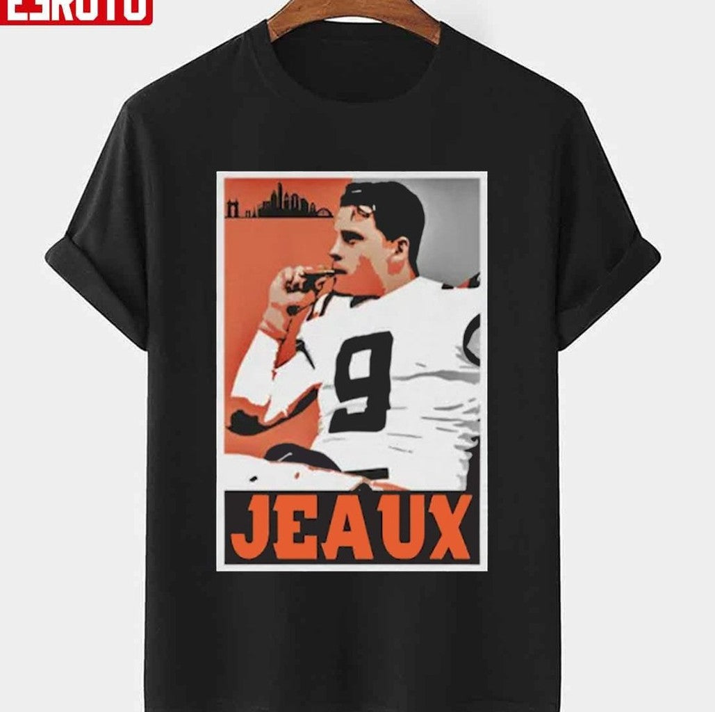 No 9 Joe Burrow Smoking Cigar Unisex T-shirt