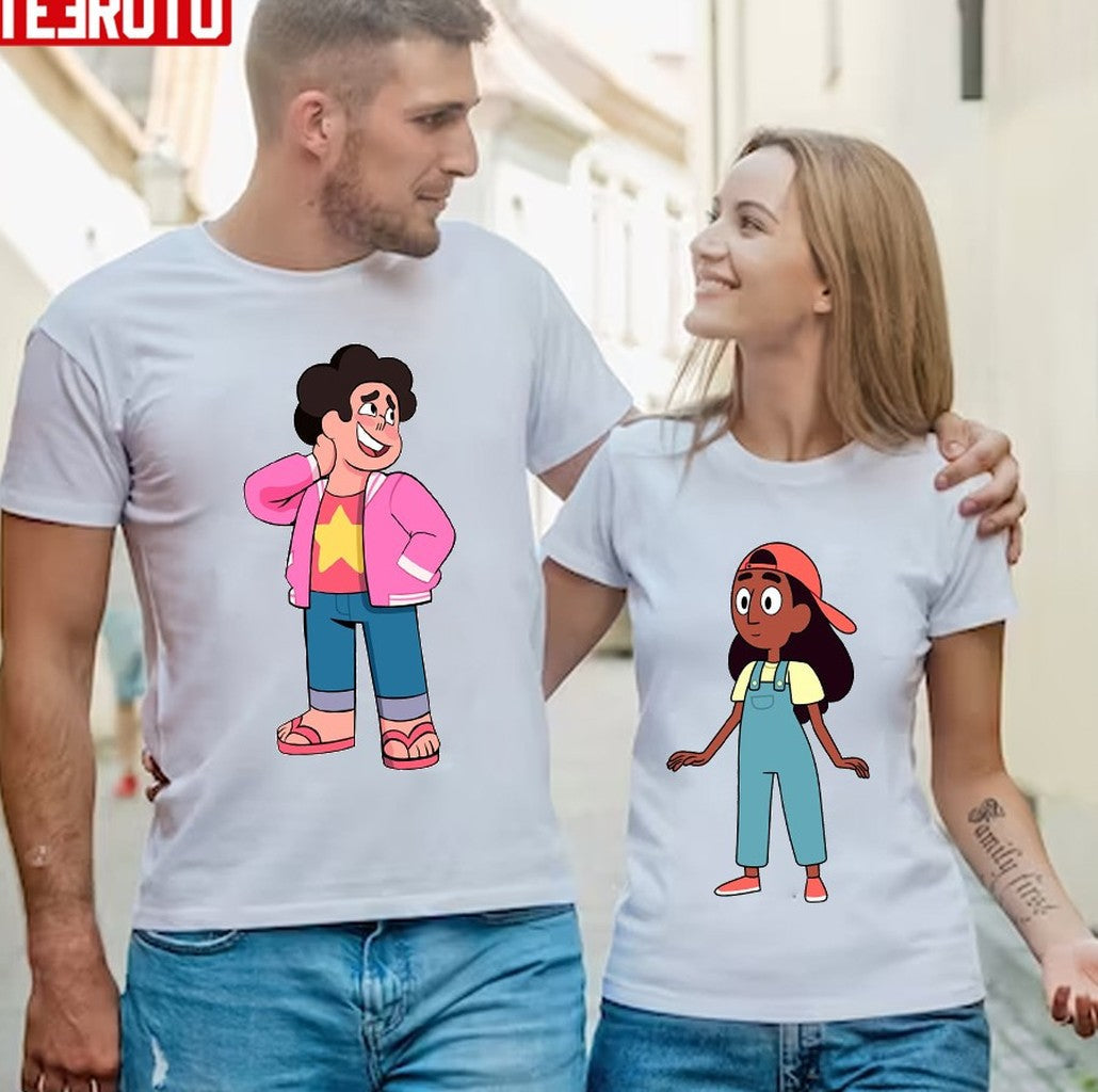 Steven And Connie Couple Steven Universe Matching Design Valentine's Day Unisex T-Shirt