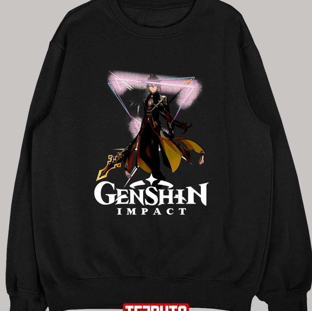 Anime Genshin Impact Shining Zhongli Unisex T-Shirt
