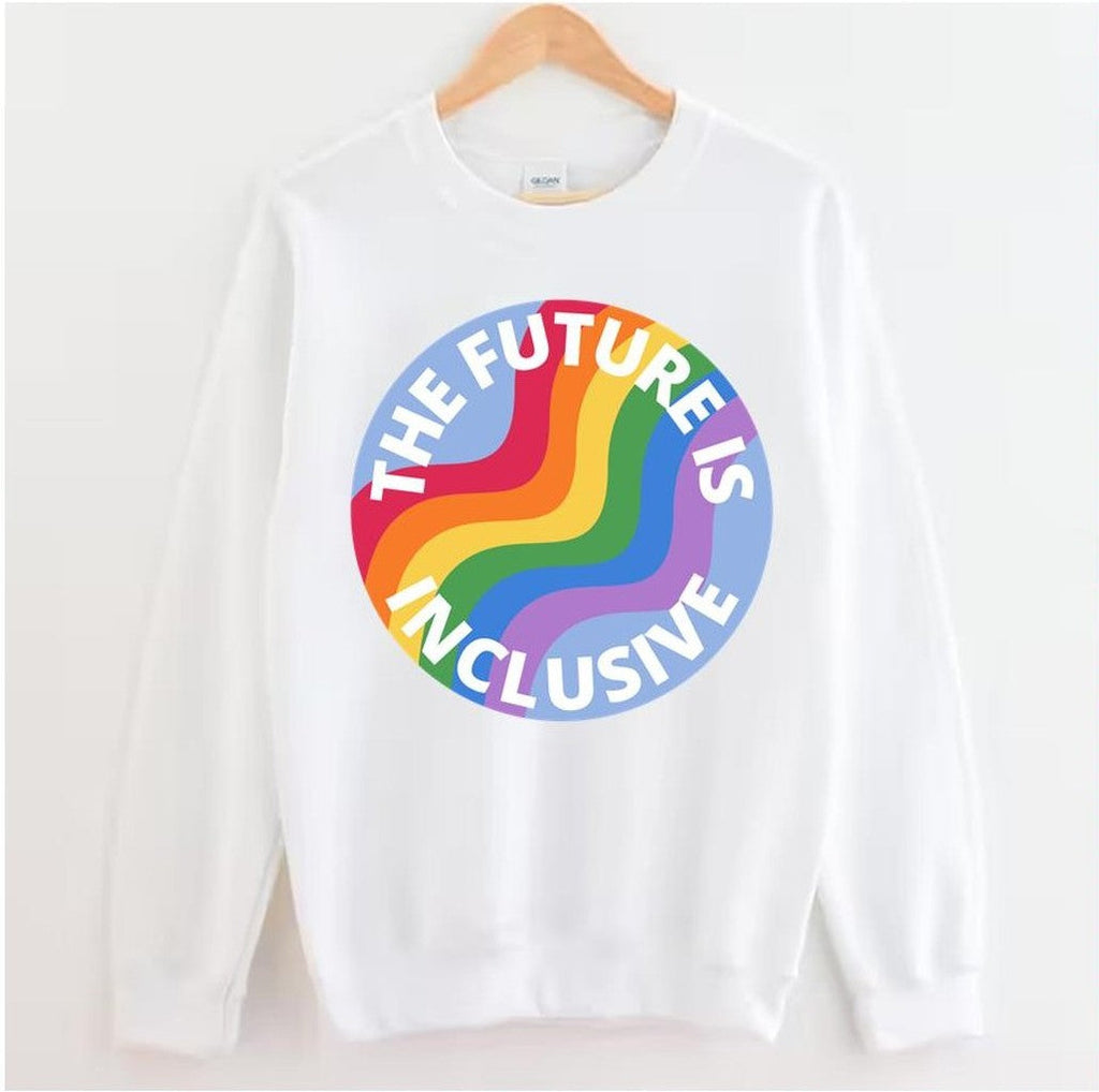 The Future Is Inclusive Pride Rainbow Blue Unisex Sweatshirt