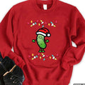 Pickle Christmas With Lights Cute Unisex Sweatshirt