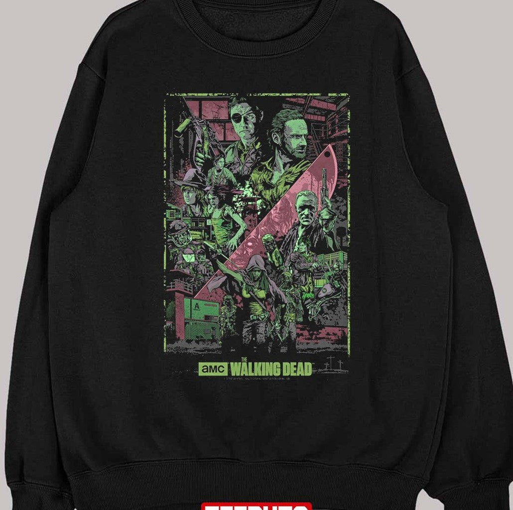 Animated Design The Walking Dead Distressed Unisex Sweatshirt