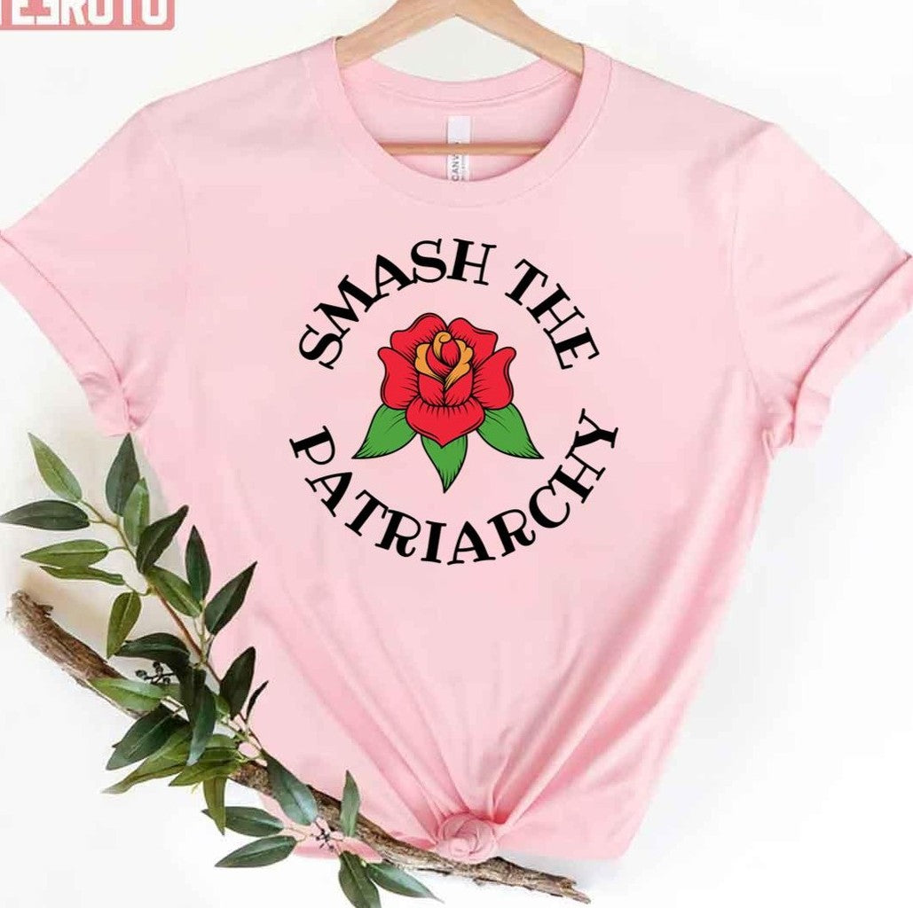 Smash The Patriarchy Feminist Flower Logo Unisex T-Shirt