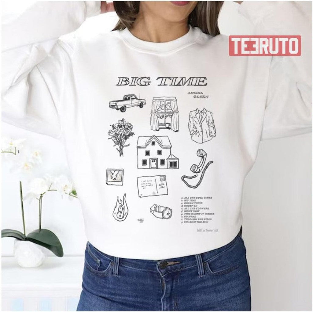 Big Time Angel Olsen Song Illustrations Unisex Sweatshirt