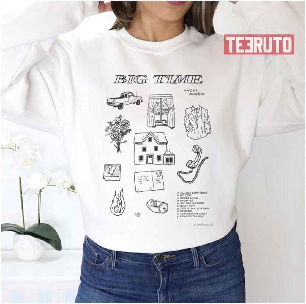 Big Time Angel Olsen Song Illustrations Unisex Sweatshirt