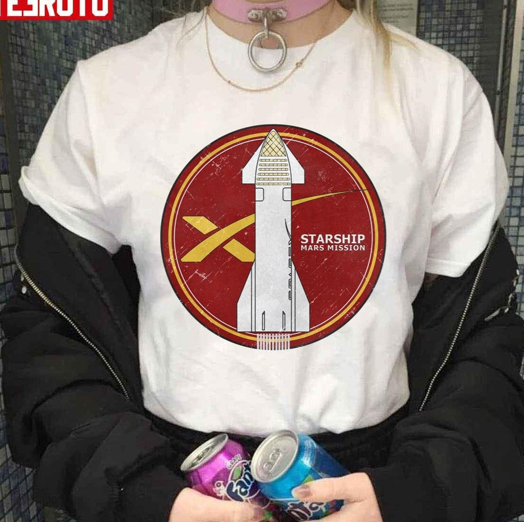 Starship Mars Mission Badge Unisex Sweatshirt