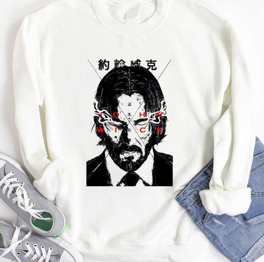 Smoking Eyes John Wick Keanu Reeves Unisex Hoodie