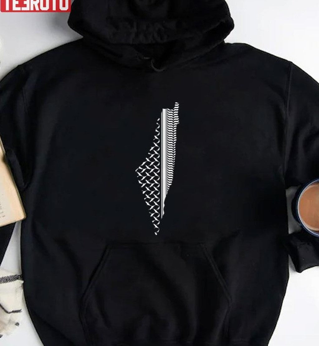 Palestinian Keffiyeh Palestine Map Pattern 5 Unisex T-Shirt
