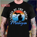 Sunset Design Lakes Of The North Michigan Unisex T-Shirt