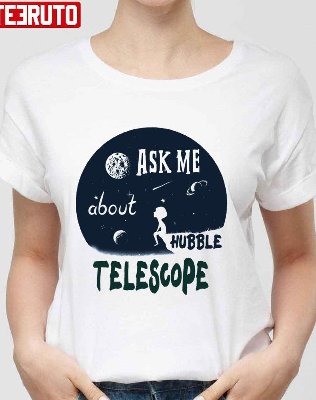 Ask Me About Hubble Telescope Astronomer Unisex T-Shirt