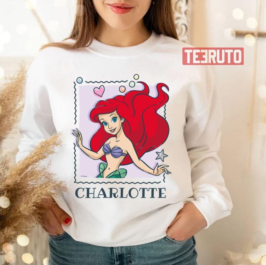 Personalized Name Little Mermaid Ariel Unisex T-Shirt