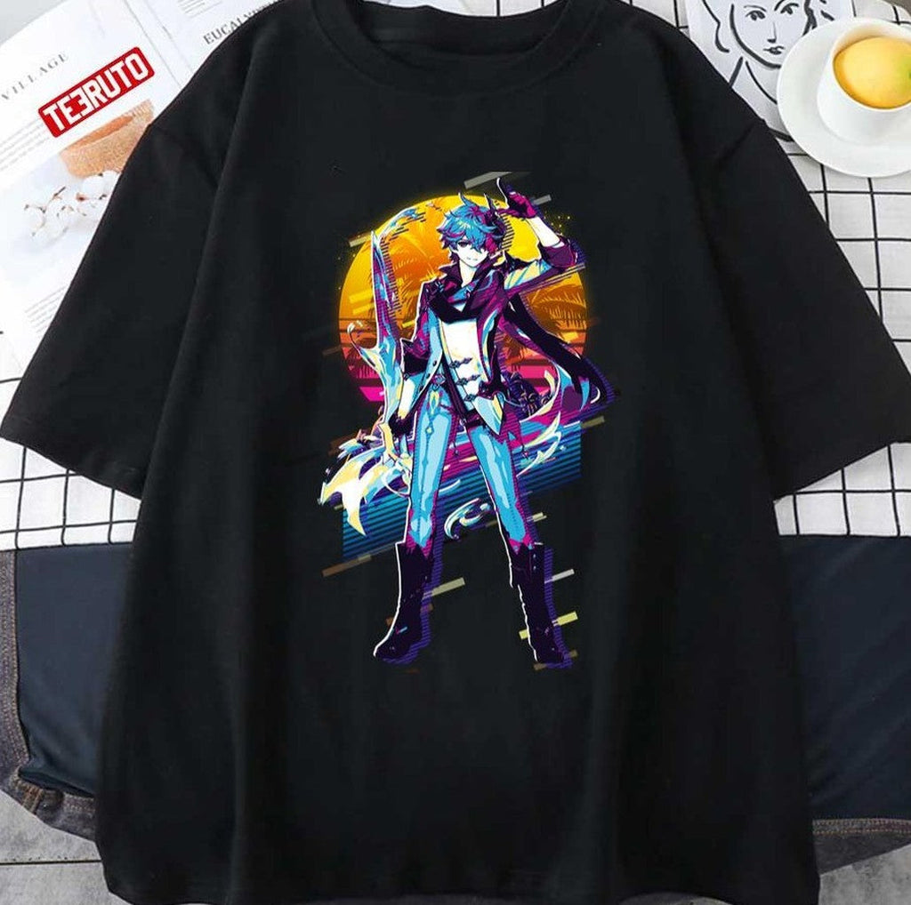 Tartaglia Genshin Impact 80s Retro Unisex T-shirt