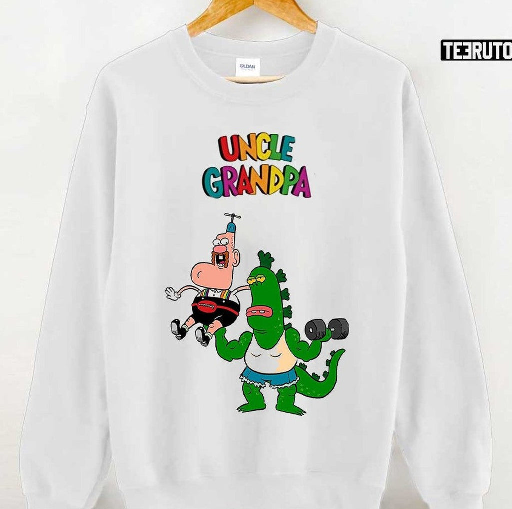 Mr Gus Lifting Uncle Grandpa Funny Unisex Sweatshirt