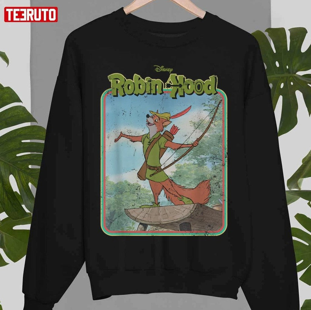 Animal Fox Robin Hood Vintage Cartoon Unisex T-Shirt