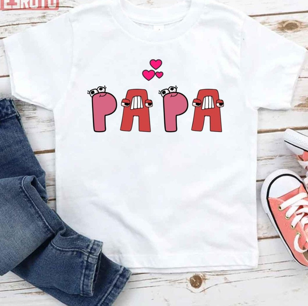 Papa Word Alphabet Lore Unisex T-Shirt