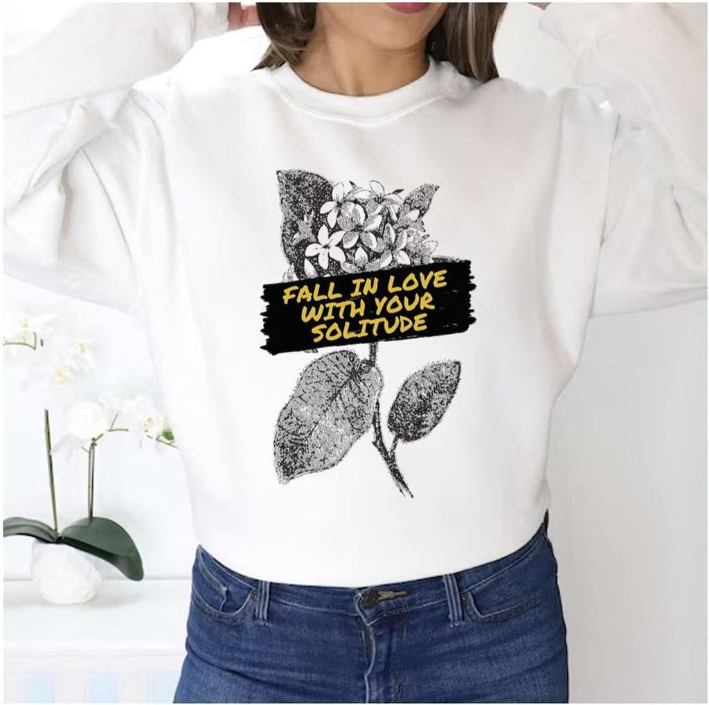 Rupi Kaur Poems Fall In Love With Your Loneliness Unisex Sweatshirt