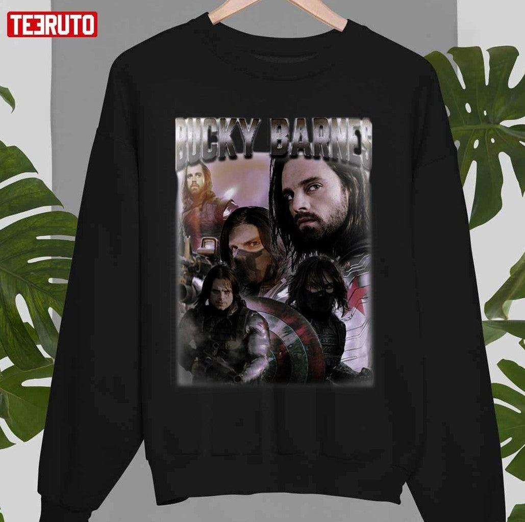 Retro Bucky Barnes Sebastian Stan Winter Soldie America Homage Unisex T-Shirt