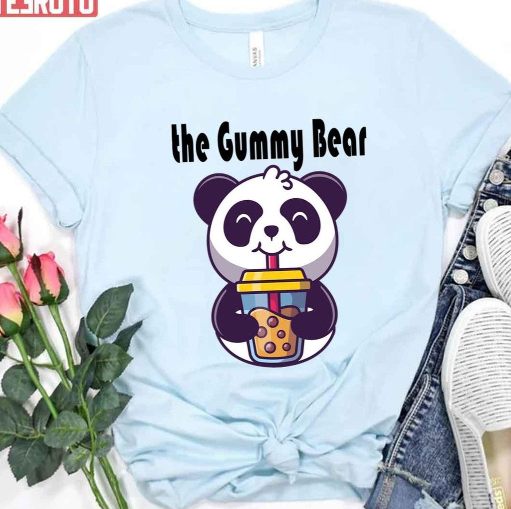 Panda Drinking Milk Tea The Gummy Bear Song Unisex T-Shirt
