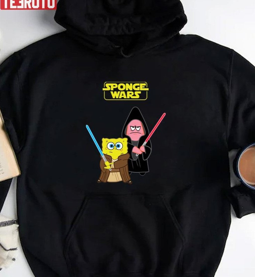 Sponge Wars Funny Art Spongebob And Patrick Unisex T-Shirt