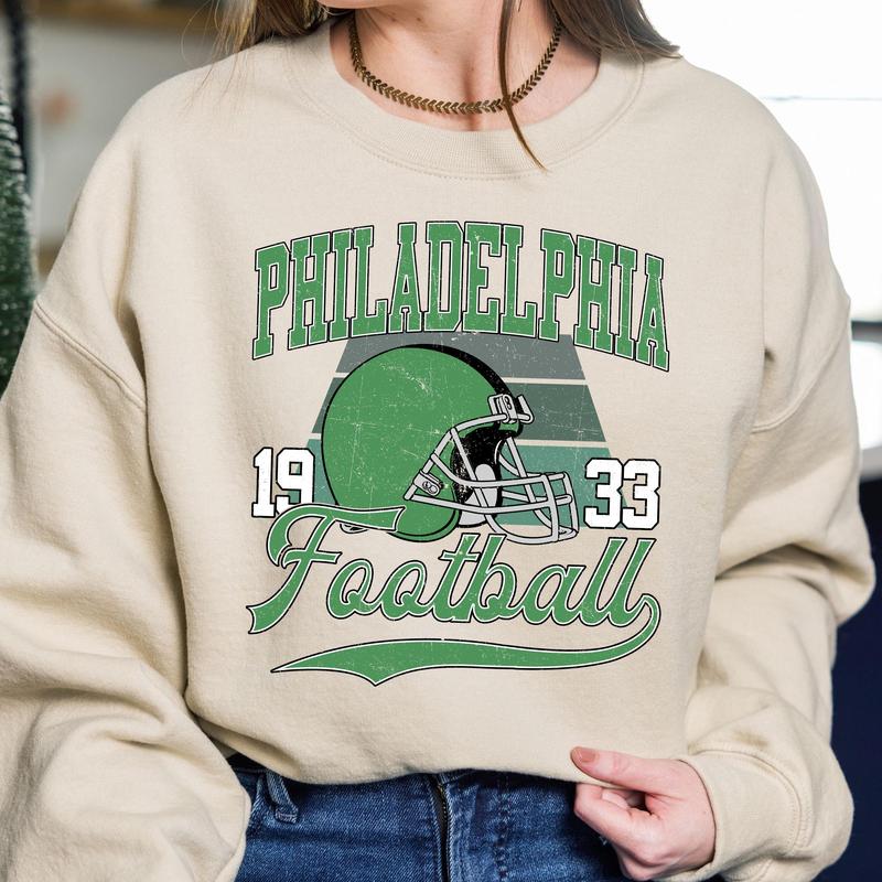 Philadelphia Vintage Football Crewneck Sweatshirt, Vintage Philadelphia Football Sweatshirt For Sports Fans Unisex, Gift For Fan