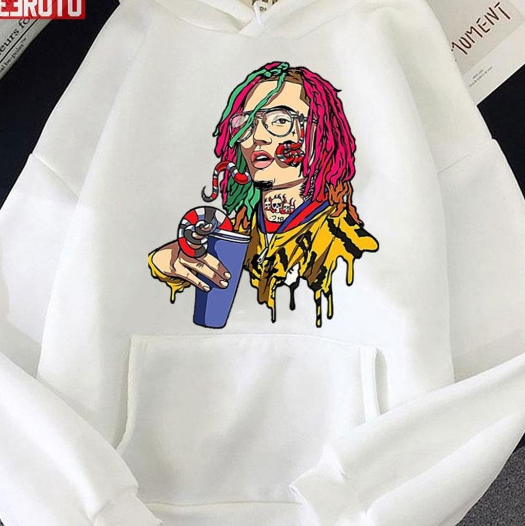 Animated Rapper Lil Tjay Hiphop Portrait Unisex Sweatshirt