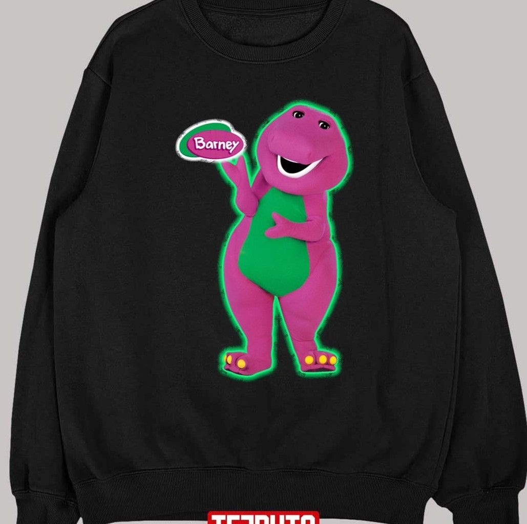 Barney The Dinosaur Glowing In Green Unisex T-Shirt