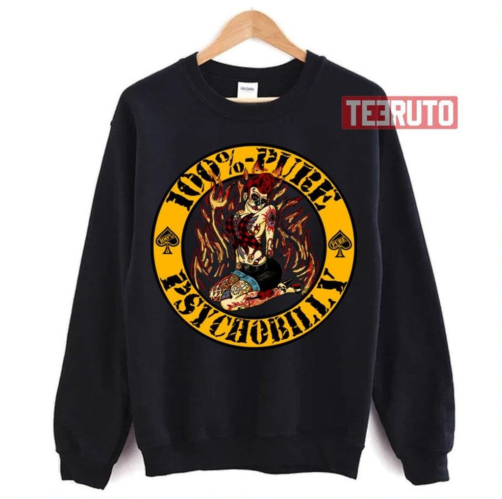 Psychobilly Girl Yellow Unisex T-Shirt