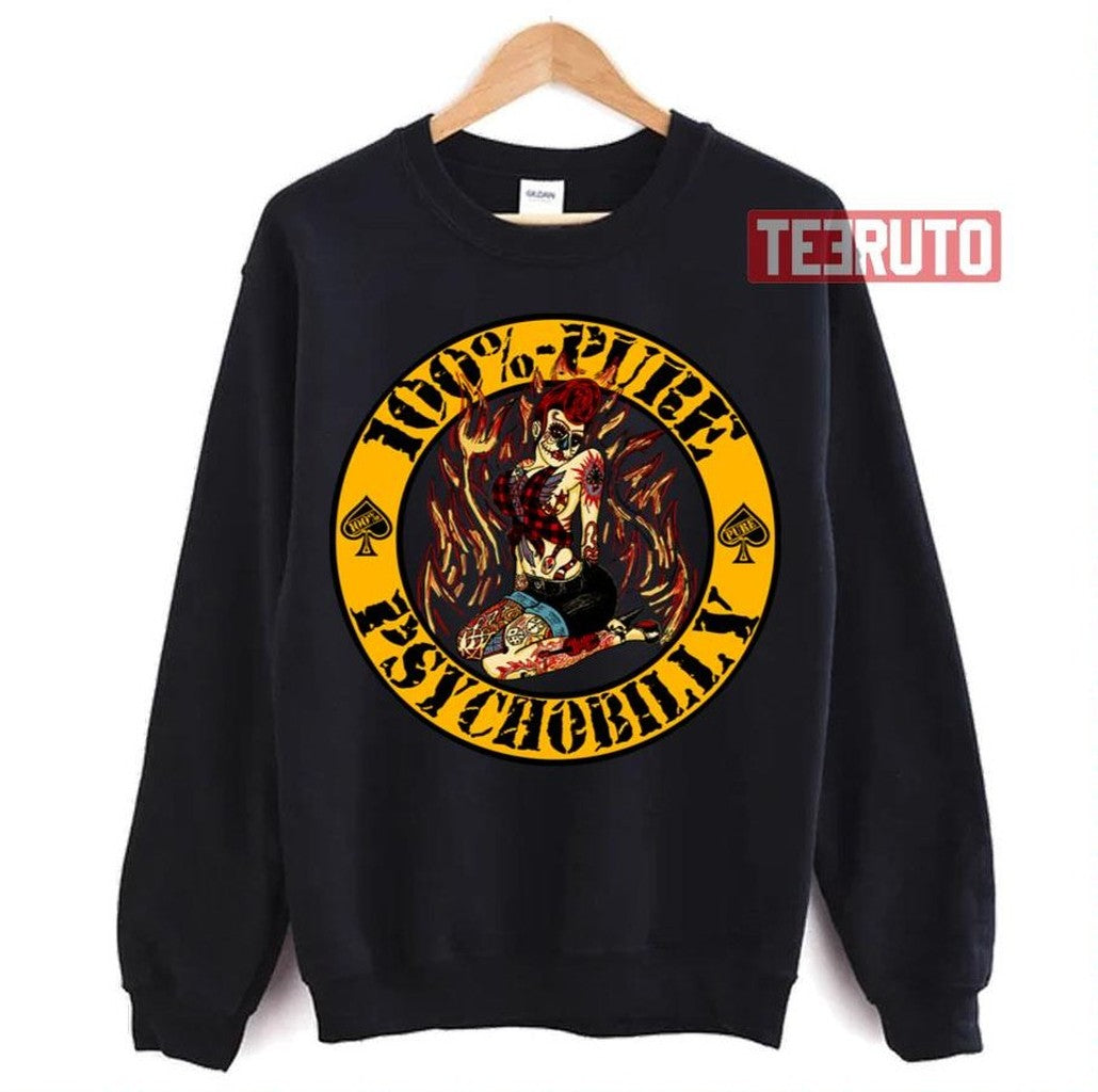 Psychobilly Girl Yellow Unisex T-Shirt