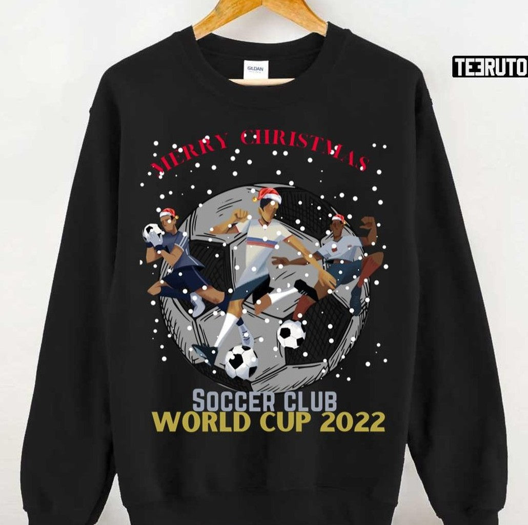 Soccer World Cup 2022 On Christmas Qatar Unisex Sweatshirt