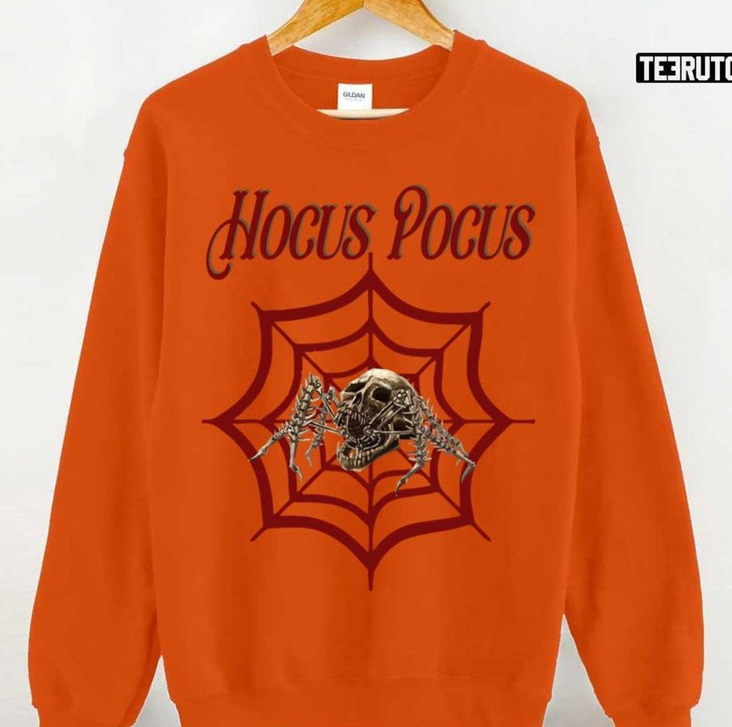 Skull Hocus Pocus Spider Web Halloween Unisex T-Shirt