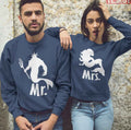 Mr And Mrs Mermaid Matching Couple Valentiine Unisex Sweatshirt