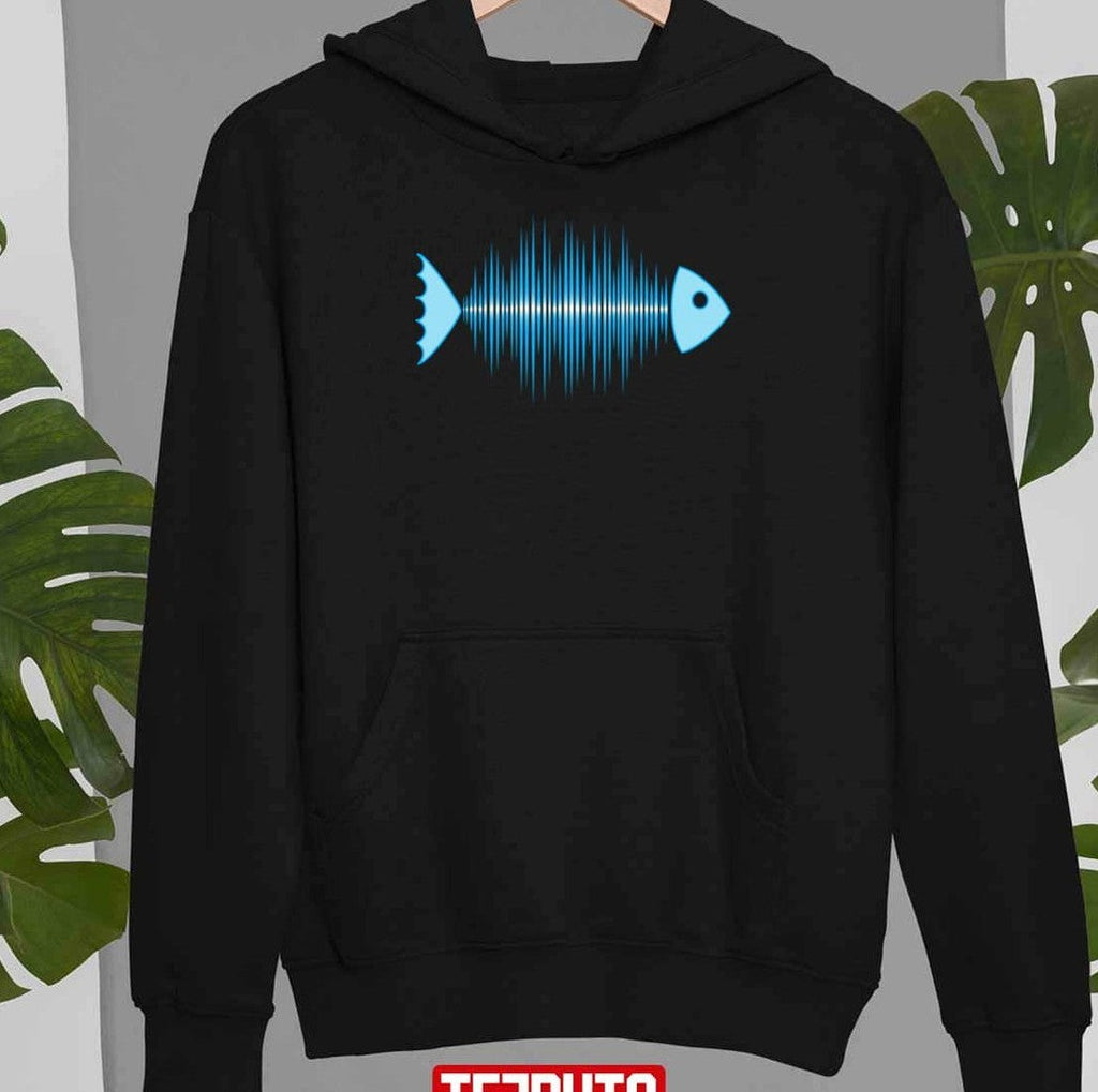 Music Fish Pulse Rate Frequency Dance House Techno Wave Unisex T-Shirt