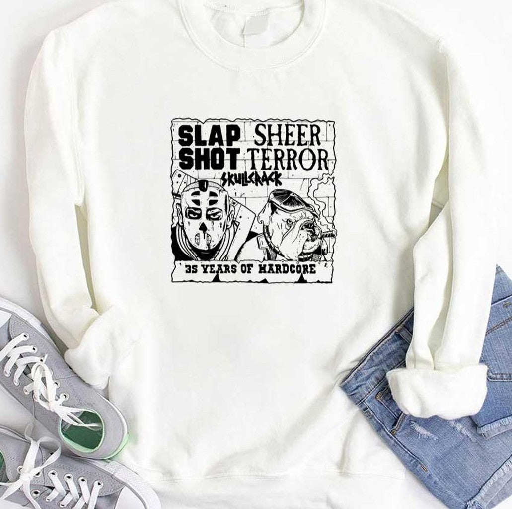 Slapshot Sheer Terror Skullcrack 35 Years Of Hardcore Unisex T-Shirt