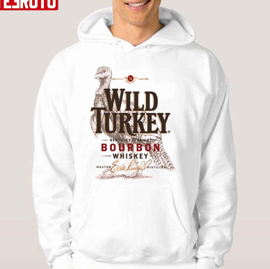 Retro Wild Turkey Kentucky Straight Bourbon Whiskey Unisex Hoodie