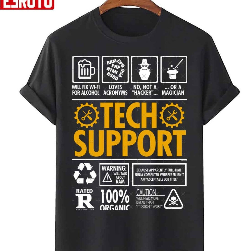 Tech Support Funny It Helpdesk Graphic Unisex Sweatshirt