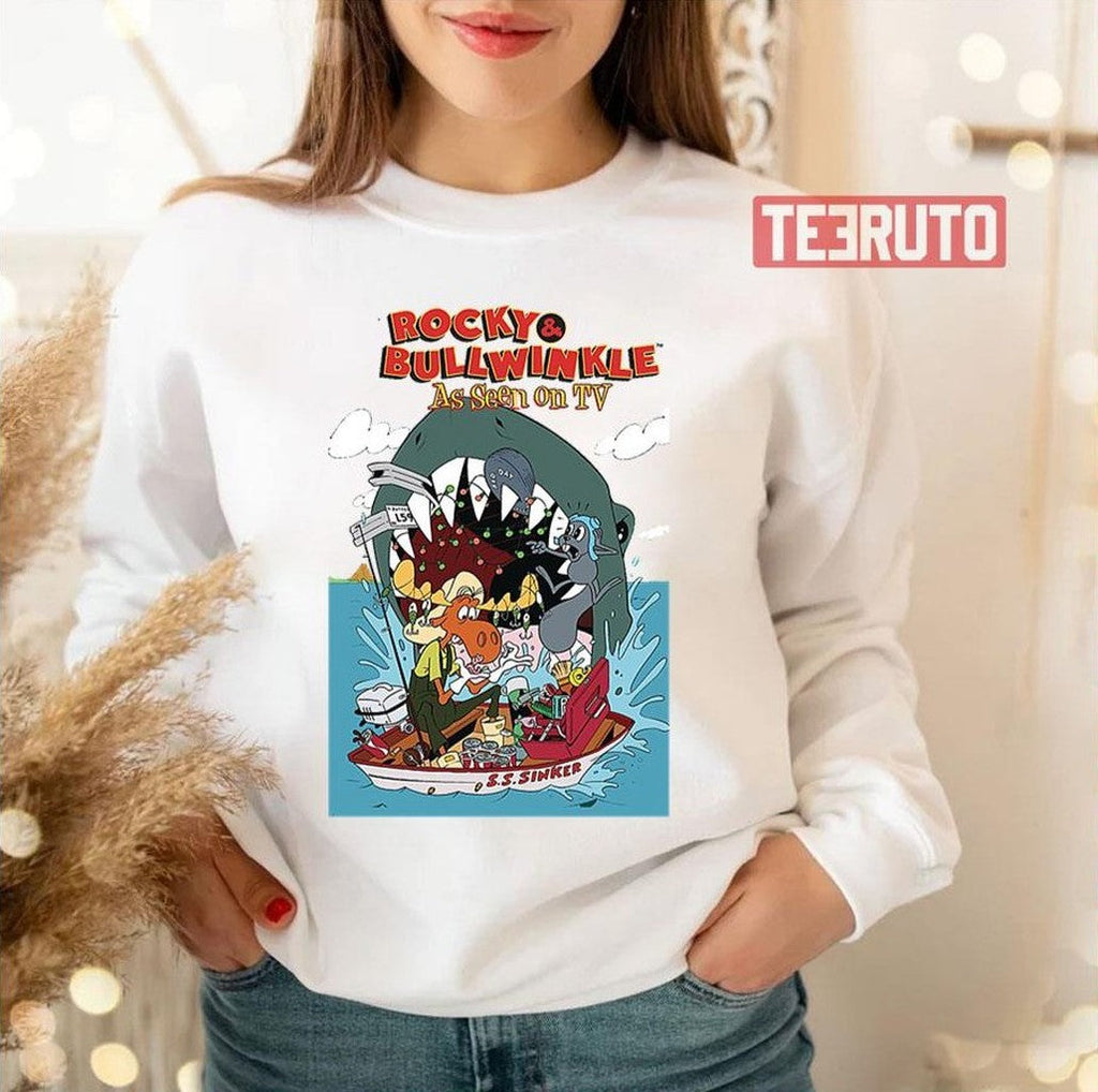 Big Shark Rocky And Bullwinkle Friend Unisex T-Shirt