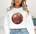 Basketball Graphic Printed Sweatshirt, Basketball Gameday Tee, Disco Basketball Sports Shirt, Basketball mama, girly, mom, Cheer Basketball season, Fu