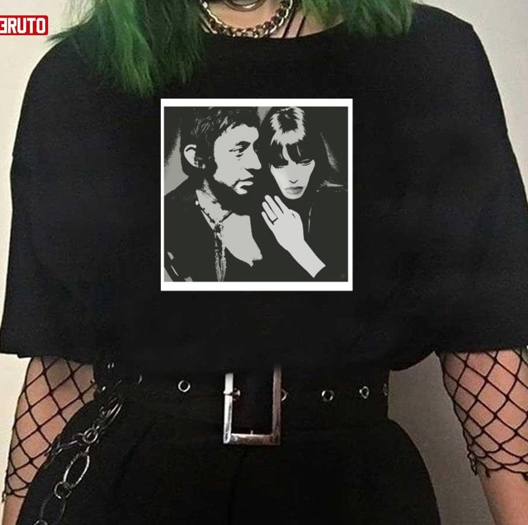 Serge Gainsbourg &amp; Jane Birkin Black And White Unisex T-Shirt