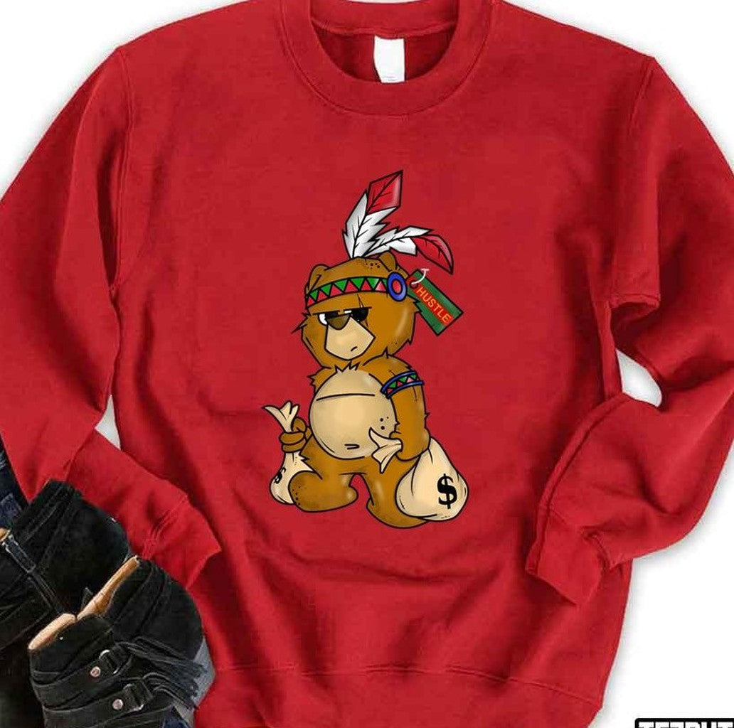 Bear Hustle Hip Hop Money Rap Boys Men Christmas Sweatshirt