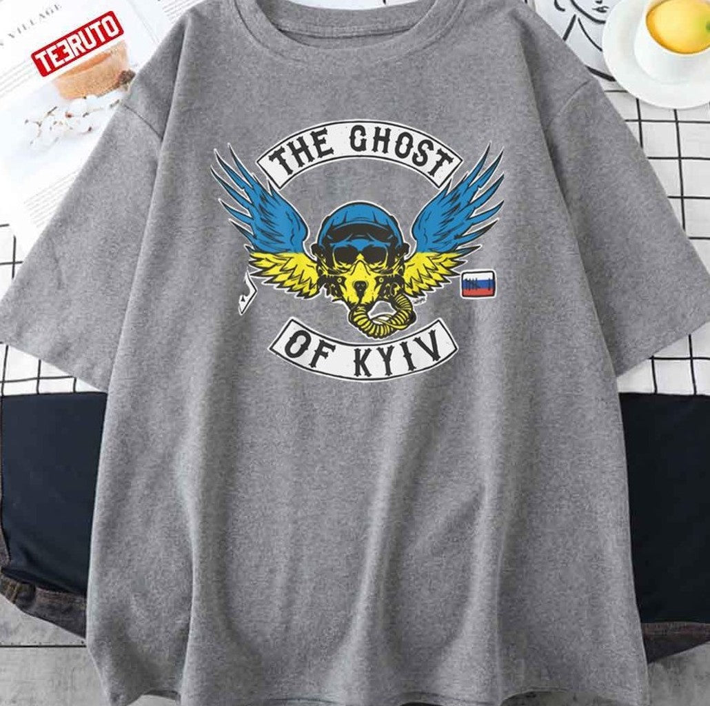 The Ghost Of Kyiv Stand With Ukraine Unisex T-Shirt