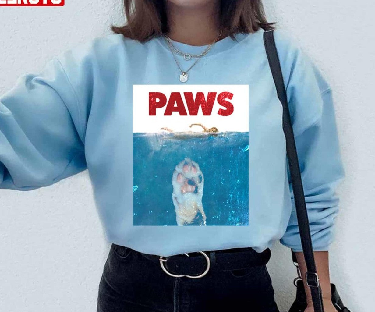 Paws Funny Cat Shark Unisex Sweatshirt